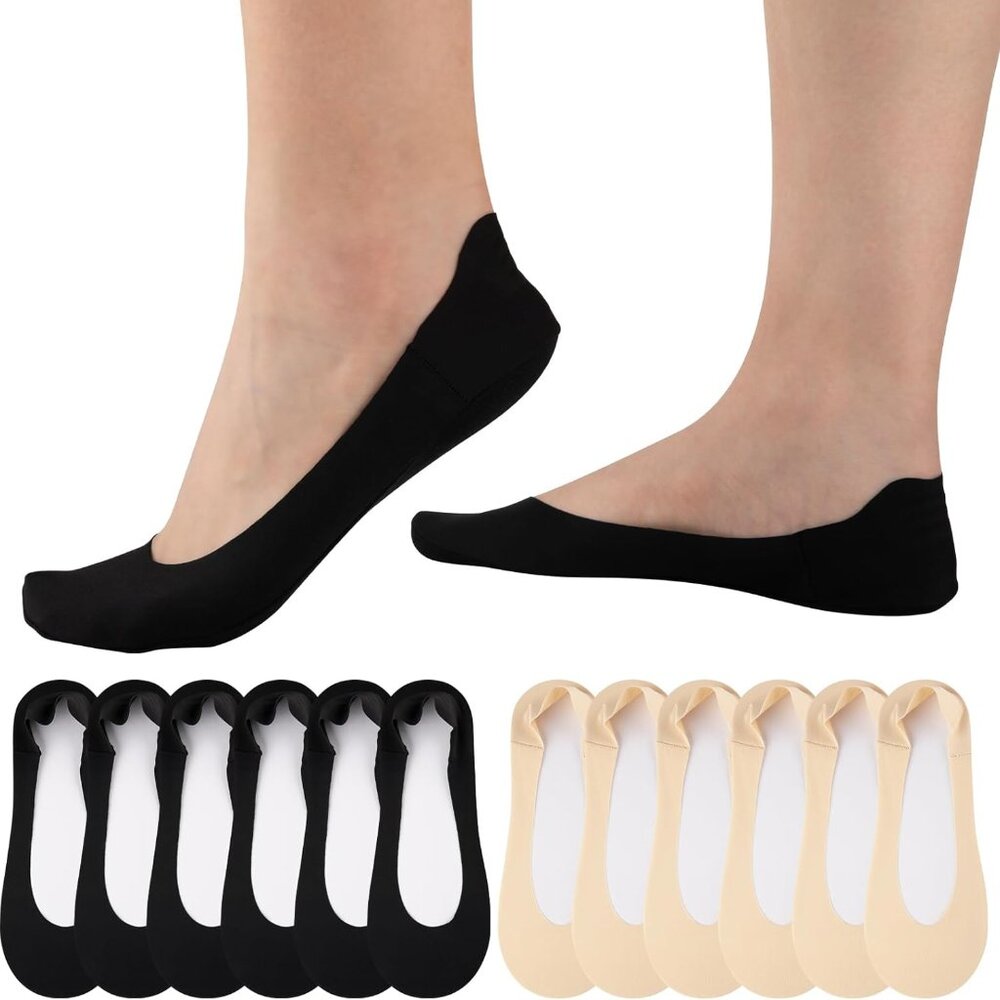 No Show Socks Womens Cotton Non Slip Low Cut Liner Socks Thin Invisible Socks fo